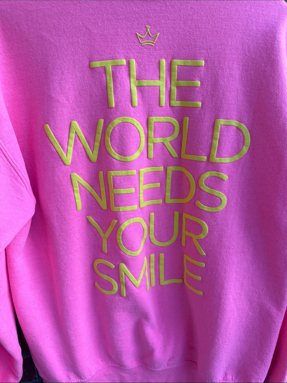Pink Smiley Face Women's Sweatshirt - Picture 2 of 10